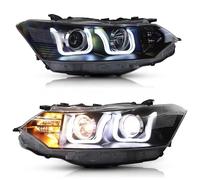 XYUOIS Car Front Headlight Assembly Compatible With Toyota For Vios 2013 2014 2015 2016 Headlamp Angel Eye Daytime Running Light Lens Xenon Lamp Headlight Assembly