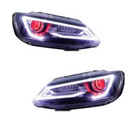 XYUOIS Car Front Headlight Assembly Compatible With VW For Jetta MK6 2012 2013 2014 2015 2016 2017 2018 Headlights DRL Turn Signal High Beam Projector Lens Car Headlamp(Xenon)