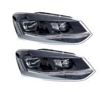 XYUOIS Car Front Headlight Assembly Compatible With VW For Polo 2011 2012 2013 2014 2015 2016 2017 2018 Headlight DRL Turn Signal Light High Low Beam Light Front Lamps(Silver)