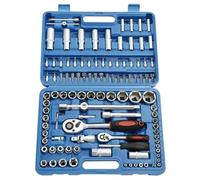 XYUOIS Drive Socket Set 108Pcs Mechanics Tool Set Kit 6-Point Socket Ratchet Wrench Repair Hex Bit Socket Adapter Head Torque Spanner