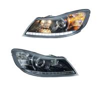 XYUOIS Headlights Headlamp Assembly Compatible With Skoda For Octavia 2009 2010 2011 2012 2013 2014 2PCS Headlights DRL Turn Signal High Beam Angel Eye Projector Lens