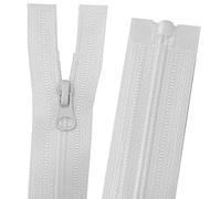 XYUXWLG Zips for Sewing, No.3 Nylon Zipper Chunky Plastic Open-Ended Zip Fasteners for Sewing, Crafts, Clothing (56cm/22in, white)