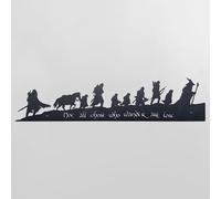 Xyverart Lord of The Rings Wall Art - LOTR Decor, Hobbit Decor, Metal Art for Home, Unique Gift for Lord Fans, 15.7" x 3.6"(Black)