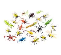 Xyvona 22 PCS Realistic Insects Toys Set, Plastic Bugs and Insect Figures Toys, Butterfly Ant Cricket Mantis Scorpion, Halloween Toy