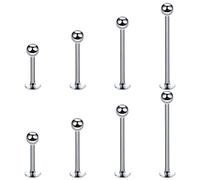 Xyvona 8 Pack Hypoallergenic Piercing Jewelry, Twinkling Design for Daily Wear, Comfortable & Secure for Sensitive Skin, Multi-Use for Lip/Cartilage