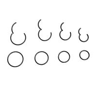 Xyvona 8 Pcs Hinged Septum Piercing Jewelry, Stainless Steel Tragus Hoop for Conch/Helix/Septum, Lightweight & Smooth Surface for All-Day Wear