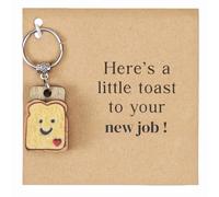 Xyvvol New Job Gift for Women,Cute Little Toast Charm,Funny New Beginning Leaving Gift for Women Men Friend Colleagues Farewell Gifts for Coworkers