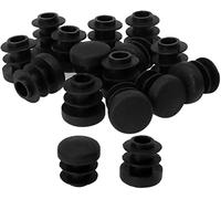 XYWHPGV 1/2" 14mm OD Plastic Round Tube Ribbed Inserts End Cover Caps 16pcs, 0.43"-0.51" Inner Dia, Floor Furniture Chair Table Protector(63e48 6ea6b 2cf9d b5ba2 21088 7303b
