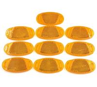 XYWHPGV 10pcs Orange Oval Shape Plastic Warning Safety Reflector for Bike(28780 8f5b8 bec85 35e72 bba74 b0e0d