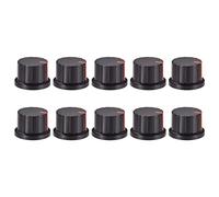 XYWHPGV 10Pcs Speaker Effect Pedal Amplifier Black Potentiometer Knob Red Mark 24mm Dia 15mm Height(abab2 31842 7720e 8b6f2 d430b 2b26a
