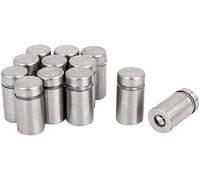 XYWHPGV 12 x Stainless Steel 12mm x 22mm Advertising Nail Screw Glass Standoff(57725 97a09 50b45 d9024 0da79 ab0b4