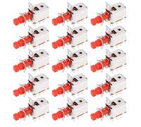 XYWHPGV 15 Pcs 6 Pins Latching DPDT Tact Tactile Red Push Button Switches(deae3 a4aa4 ff890 543a5 dbfef 23289