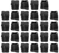 XYWHPGV 28pcs 25 x 25mm OD Plastic Angled Square Tube Ribbed Inserts End Cover Caps, 0.87" to 0.94" Inner Size, Floor Furniture Desk Chair Feet Protector(829a9 cb4f9 0078e 48db2 5ca2e 85aff