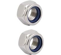 XYWHPGV 2pcs M18 x 1.5mm Pitch Metric Fine Thread 304 Stainless Steel Hex Lock Nuts(2ea83 fc200 5a6f8 fe248 1ab87 4727e
