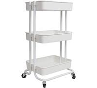 XYWHPGV 3 Tiers Storage Rolling Cart with Wheels,Slide Out Storage Organizer Rack Shelf Tower for Laundry/Bathroom/Kitchen, White(aa090 64dbc 537a7 7b13e 49d65 43b4e