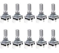 XYWHPGV 360 Degree Rotary Encoder Code Switch Digital Potentiometer EC11 3 Pins 14mm Shaft 10pcs(ae2f4 b6cb4 3df69 28802 22488 b3bba