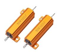 XYWHPGV 50W 12 Ohm 5% Aluminum Housing Resistor Screw Tap Chassis Mounted Aluminum Case Wirewound Resistor Load Resistors Gold Tone 2pcs(204f3 dce04 7b929 f34cf f5eb3 1759c