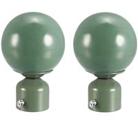 XYWHPGV Curtain Rod Finials Iron Ball Cap End for 28mm Drapery Pole Green 90mm X 60mm 2 Pcs(ee3c9 221bf 24d34 cee93 f1064 09146