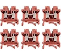 XYWHPGV DIN Rail Terminal Block UK10N 800V 76A Screw Clamp Connector 0.5-10mm2 Red 6 Pcs(854ac 13352 8a409 53b5f 42268 76766