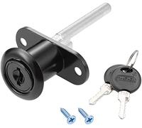 XYWHPGV Drawer Desk Wardrobe Cabinet Plunger Lock, 5/8" Cylinder Diameter 13/16" Cylinder Length, Zinc Alloy Black Surface, Keyed Different(a1098 cdaff e8d84 cea9a 35e99 d0ff1