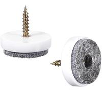 XYWHPGV Furniture Feet Nail Protector Screw-in 24mm Dia White for Wooden Chair Leg 20pcs(e65d5 ed457 af540 ec3ac 9bf3b f2a15