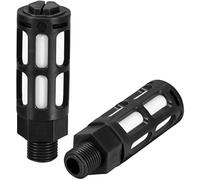 XYWHPGV Plastic Pneumatic Muffler Exhaust Pneumatic Air Line Flow Control Muffler Bigger G1/4 Black 2pcs(2899d cd934 55175 95383 cd692 ab8a4