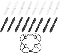 XYWHPGV Propellers Props Rotor CW CCW White Black 4 Set + 1 Black Guard Covers for Cheerson Only CX-10 Quadcopter(aef65 0c4c0 889a2 c81b8 49cc9 6e59e