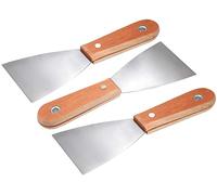 XYWHPGV Putty Scraper 3" Cr-V Steel Stiff Putty Knives with Wooden Handle for Taping Paint Wall Floor Tile 3pcs(8ce48 e0e18 02c86 24a1a c9db3 b106c