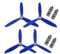 XYWHPGV RC Propellers CW CCW 6045 6x4.5 Inch 3-Vane Fixed-Wing for Airplane, Nylon Blue 2 Pairs with Adapter Rings(8b2c7 9540c c156a 3ea65 5d3e2 6f728