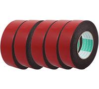 XYWHPGV Sealing Foam Tape 40mm Wide 1mm Thick 10m/32.8ft Long, Self Adhesive Weather Strip for Window Door Insulation, Red Black, Pack of 5(e8c98 9a9e7 ac520 ddc5f 423d3 830ac