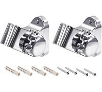 XYWHPGV Shower Head Holder Adjustable ABS Wall Mount Handheld Shower Bracket Silver Tone 72x50x80mm 2Pcs(5a9aa 054f8 0fdea 43f7b 247ab fd120
