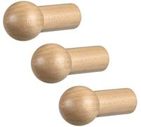 XYWHPGV Solid Wood Hook Coat Hook Shaker Pegs Decorative Hook 29mmx65mm(DXL) Wood Color, 3pcs(8e6b7 4fe88 126b9 da38a 541cd 93dbe