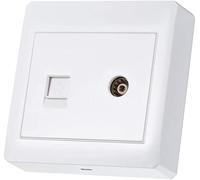 XYWHPGV Surface Mount RJ45 TV Aerial Socket Wall Plate Dual Gang 86 Type(c1e9e 95ff3 b515b f9bf3 97587 c560b