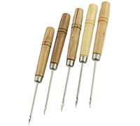 XYWHPGV Wooden Handle Metal Curved Needle Sewing Awl 5 Pcs(e36ab 3d205 79d56 c3836 26d56 de735