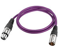 XYWHPGV XLR Male to XLR Female Cable Line for Microphone Video Camera Sound Card Mixer Silver Tone XLR Purple Line 1.5M 4.9ft(d0d63 f097f 1f58f 4449d 5144a f7497