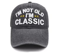 xywlwoer Funny Retirement or Birthday Gifts Hats for Men Women,I'm Not Old Classic Baseball Cap Gag Gifts for Dad Grandpa Old Man, I'm Not Old I'm Classic-Washed Grey, One Size