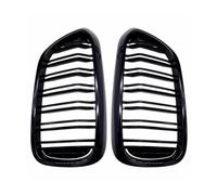 XYWOPO 1 Pair Front Grille, for BMW, for New 5 Series G30 G38 2018 2019 Grille Gloss Black Front Bumper Slat Grill Car Front Grille Car Front Grille(Gloss Black 2 Line)