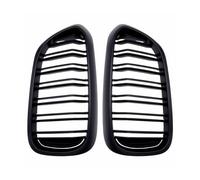 XYWOPO 1 Pair Front Grille, for BMW, for New 5 Series G30 G38 2018 2019 Grille Gloss Black Front Bumper Slat Grill Car Front Grille Car Front Grille(Matte Black 2 Line)