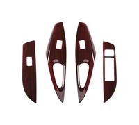 XYWOPO 1 Set Door Window Lift Switch Cover Trim Frame, for Toyota, for Corolla, 2020-2022 LHD Wood Grain Style ABS Control Panel Window Control Trim Car Window Switch Cover