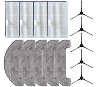 XYWOPO 15PCS Side Brush Filter Mop Cloth Replacement Parts, for BPMIO B15 Plus Robot Vacuums, 4 HEPA Filters+ 5 Cloths+ 6 Brushes Robot Vacuum Cleaner Replacement Parts Kit