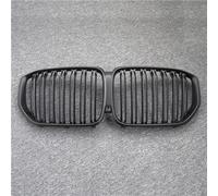 XYWOPO 1Pair Gloss/Matte Black Front Grille, for BMW, for New X5/G05 2020 Grille Car Style Refit Bumper Slat Double Line Racing Grills Car Front Grille(Matte Double Line)