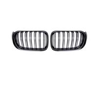 XYWOPO 2PCS Car Front Bumper Grill Grille Trim Strip Cover Sport Double Line Slat, for BMW, for X3 X4 F25 F26 2014 2015 2016 2017 Car Front Grille(Gloss Black)