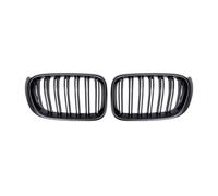XYWOPO 2PCS Car Front Bumper Grill Grille Trim Strip Cover Sport Double Line Slat, for BMW, for X3 X4 F25 F26 2014 2015 2016 2017 Car Front Grille(Matte Black)