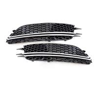 XYWOPO 2Pcs, for, for A6L C7 2012 2013 2014 2015 Honeycomb Fog Lamp Frame Hollow Grille Under The Net Black Bright Car Accessories Fog Light Grille