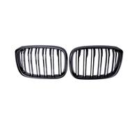 XYWOPO 2PCS Front Grille Grill Double Slat, for BMW, for 3 4 X3 X4 G01 G02 G08 2018 2019 2020 Racing Grills Car Styling Accessories Car Front Grille(Glossy Black)
