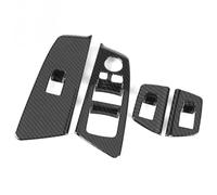 XYWOPO 4pcs Car Auto Window Switch Lift Panel Button Frame Cover Trim Decoration, for, 5 Series G30 2017-2018 Window Control Trim Car Window Switch Cover(BLACK Carbon Fiber)