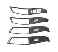XYWOPO 4PCS Car Window Lift Switch Cover, for MG, for MG,5 2021 Carbon Fiber Stainless Steel Button Panel Trim Decor Frame Accessories Window Control Trim Car Window Switch Cover