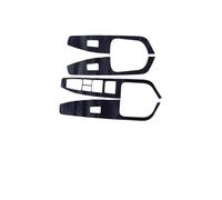 XYWOPO 4pcs Window Lift Switch Panel Cover Trim Sticker, for Hyundai,for Elantra, 2017-2020 LHD Carbon Fiber Style Vinyl Waterproof Door Window Control Trim Car Window Switch Cover