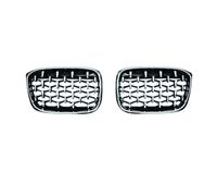 XYWOPO A Pair Car Front Bumper Grills Diamond Racing Grille Grill, for BMW, for X3 G01 G08 X4 G02 2018 2019 2020 Auto Meteor Styling Car Front Grille(All Sliver)