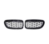 XYWOPO Car Front Bumper Sport Racing Grill Grilles, for BMW, for 5 Series F10 F11 F18 520i 523i 528i 520d 530d 2010-2016 Diamond Grille Car Front Grille(Black)